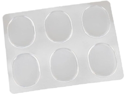 Palmilhas De Gel Silicone Para Sapatos, 6 Peças Transparentes