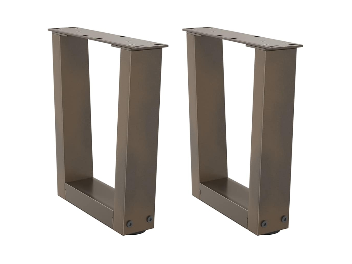 Vidaxl Pés Para Mesa De Centro Em Formato De V, 2 Peças, Aço Natural, 30x(30-31,3) Cm, Aço