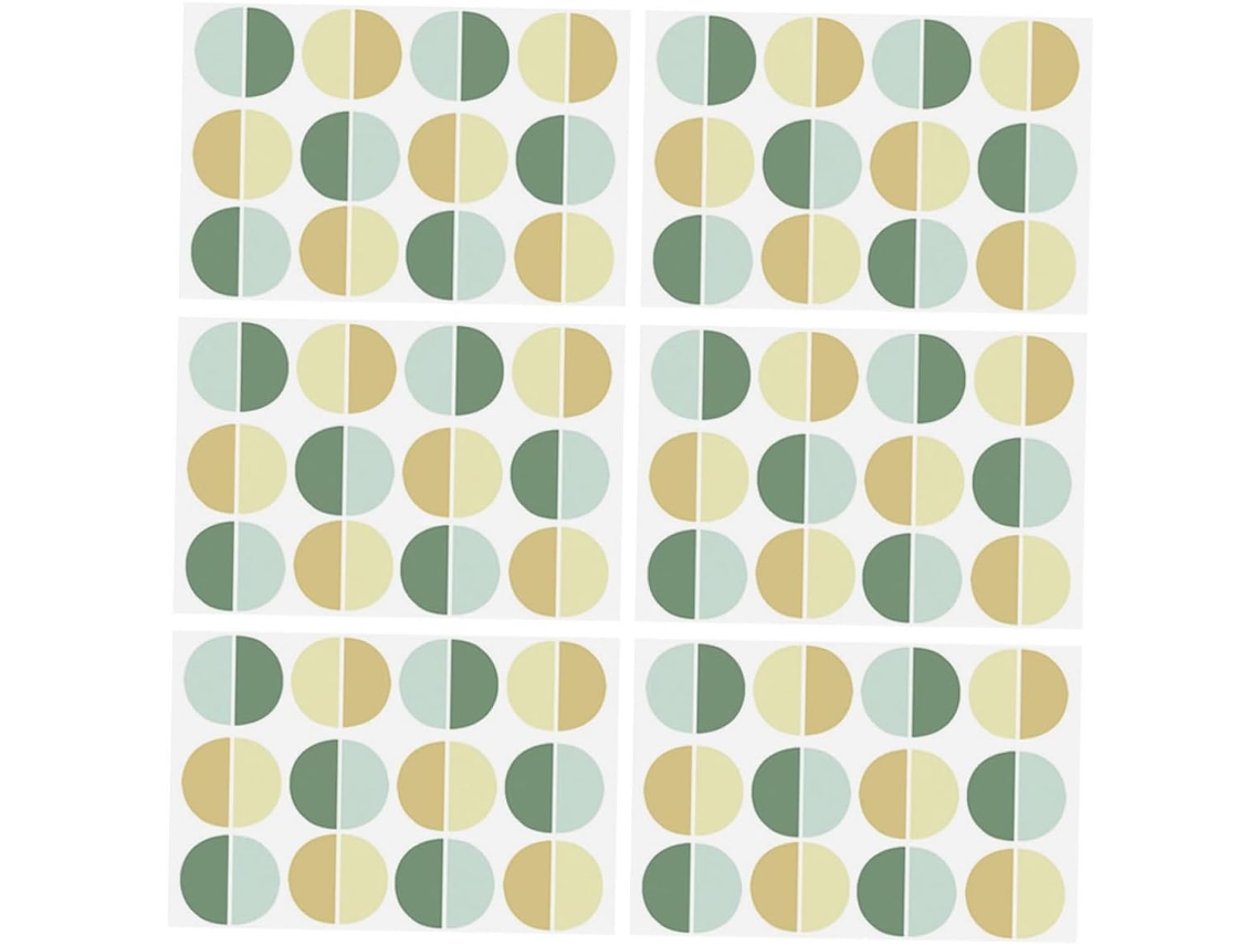 6 Folhas De Adesivos De Parede Coloridos Autoadesivos Para Decoração De Parede Faça Você Mesmo Em Quartos Ou Salas De Gokoco