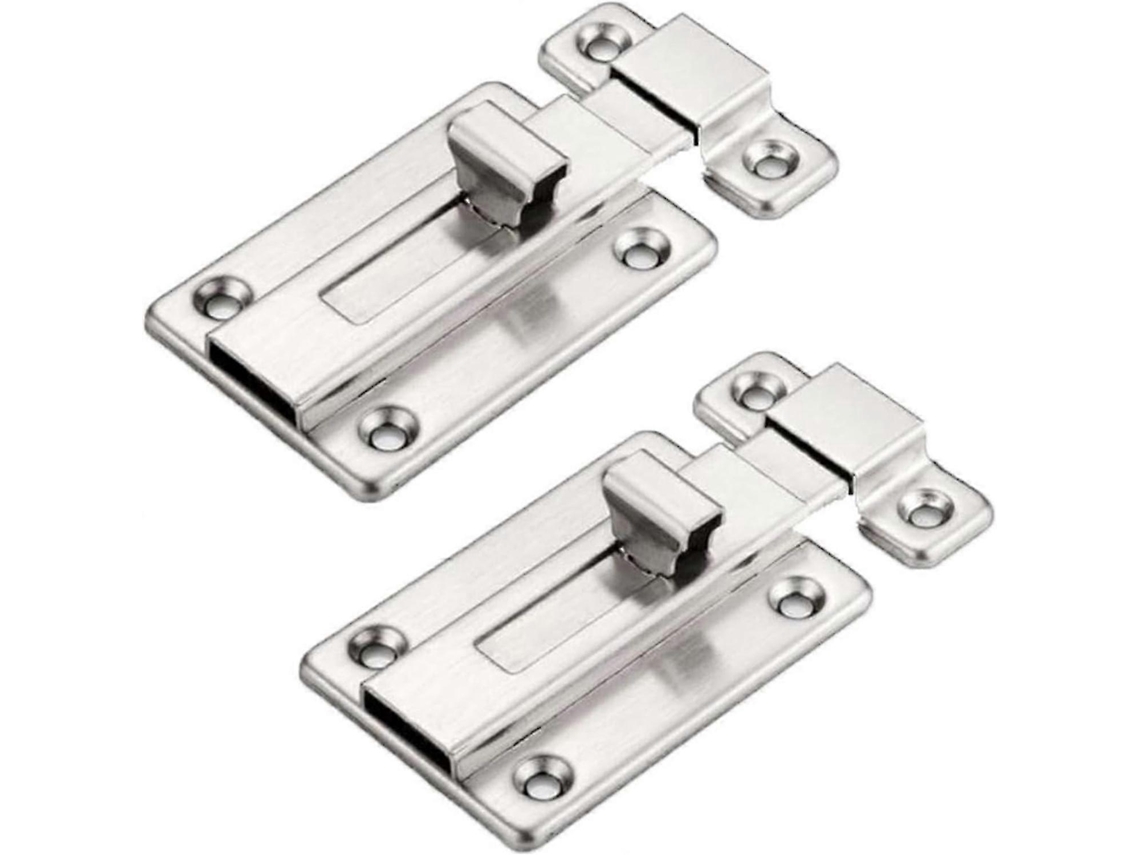 Fechadura De Trinco Para Porta, 2 Peças, Deslizante Em Aço Inoxidável, Pequenas Deslizantes Com Parafusos Para Galpão, Portão, Armário