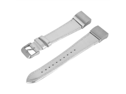 Pulseira De Couro Para Smart Bracelet (substituição Para Fitbit Charge 2, Prata)