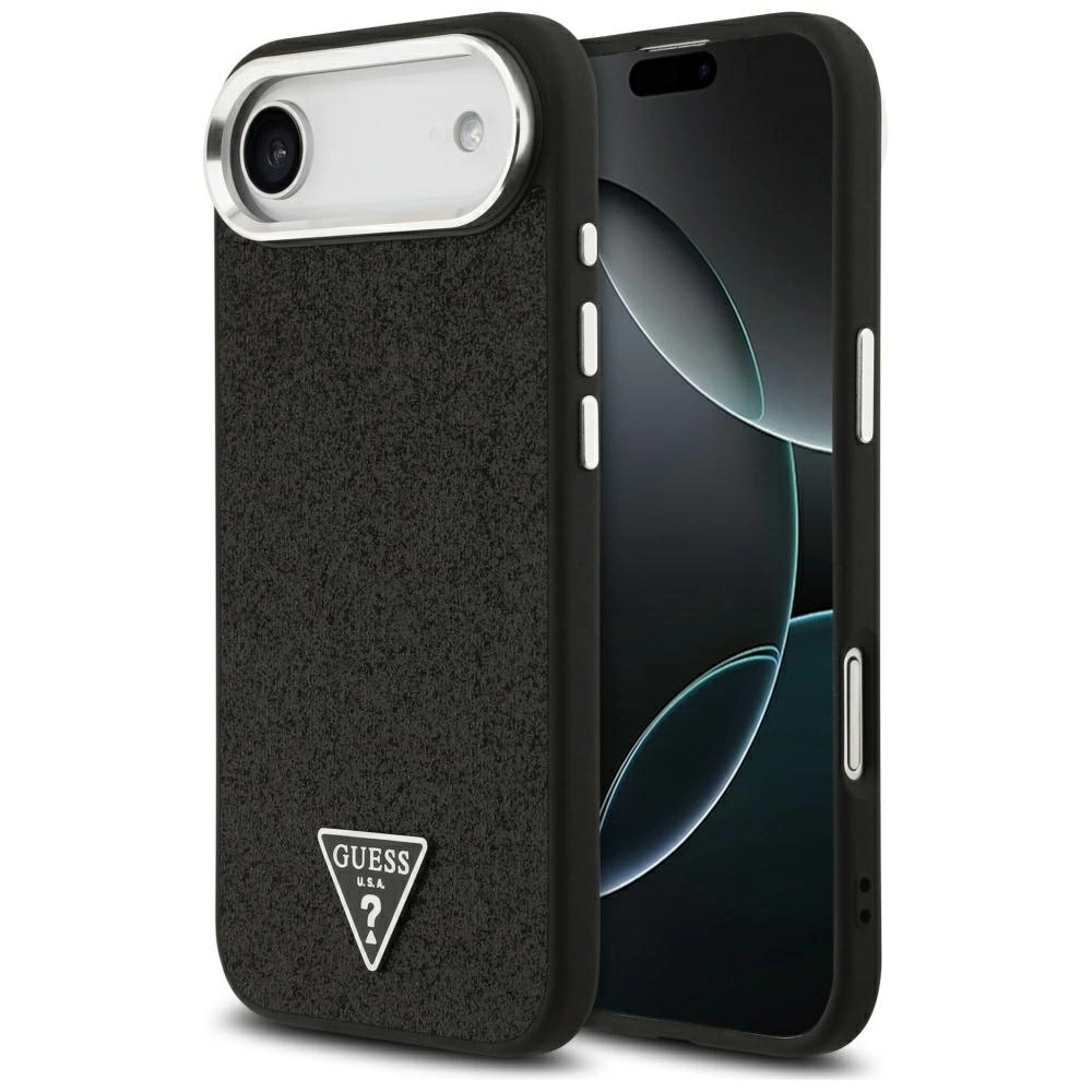 Capa Guess Com Logotipo Triangular E Glitter Para Iphone 17 Air - Proteção