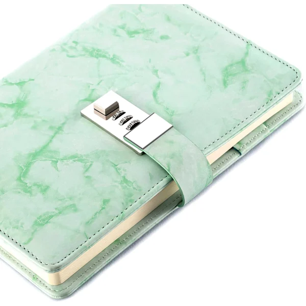 /ea/ Diário De Couro Impermeável Com Cadeado Para Meninas E Mulheres, Recarregável-aquaforge