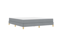 Conjunto 1 Cama Box Vidaxl Cinzento-claro Tecido (180 X 200 Cm)