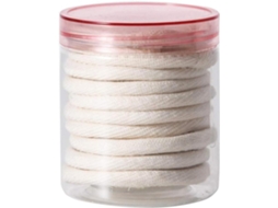 Conjunto de 10 discos redondos de bucha natural para remover maquiagem, leves e laváveis
