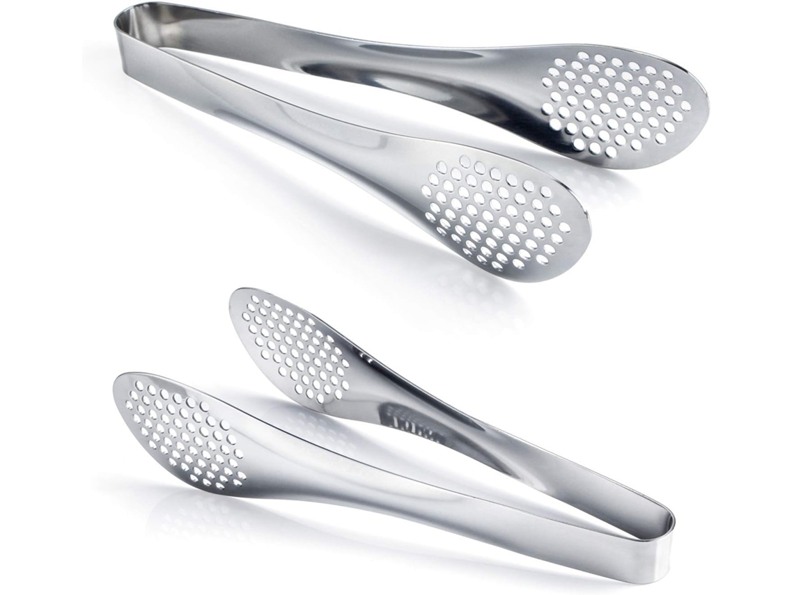 Lurelia Pinça Servir Kit 2 Peças Aço Inox 9 Polegadas Prata Buffet