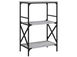 Bookcase, Bookcases Vidaxl Cinzeto Madeira Processada (n/a)