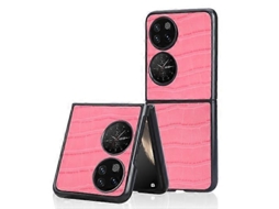 Capa Para Celular Huawei P50 Pocket Com Textura De Bambu