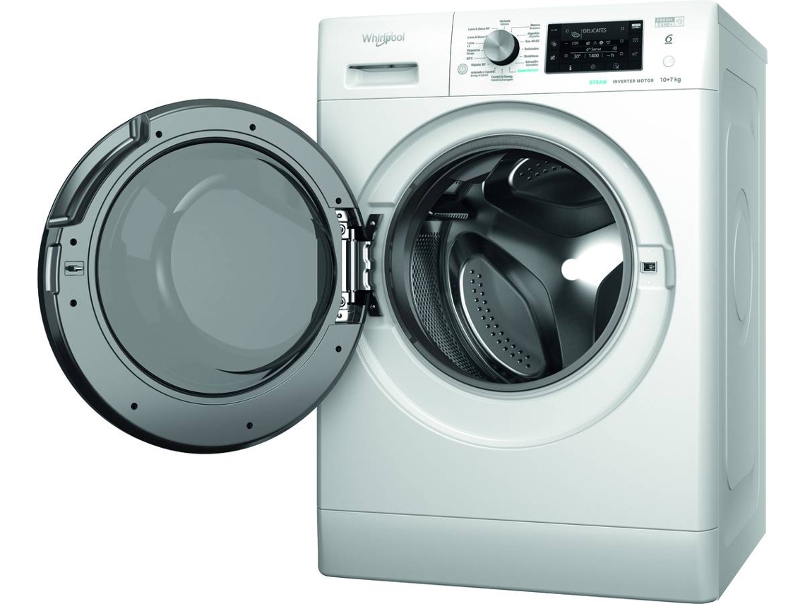 M�quina de Lavar e Secar Roupa WHIRLPOOL Ffwdd 1074489 (10/7 Kg - 1400 rpm - Branco)