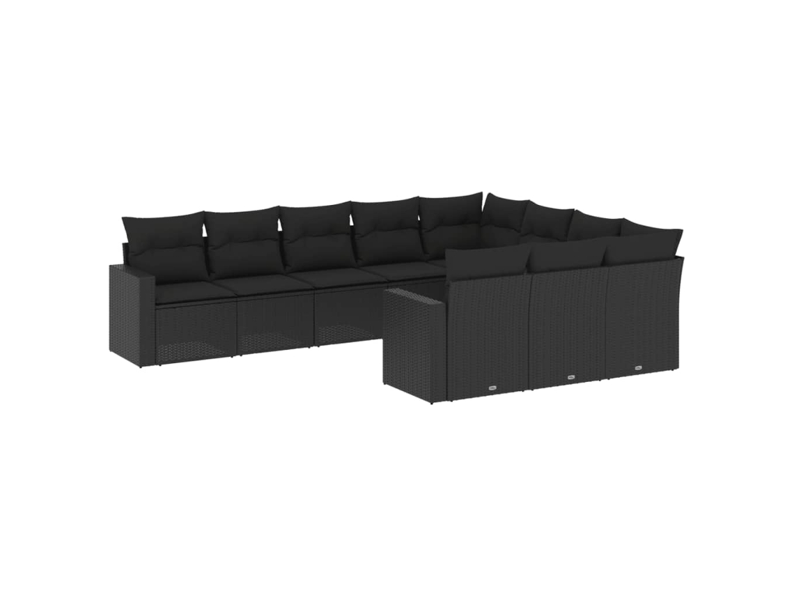 Garden Sofa Set, Garden Sofa Sets Vidaxl Preto Rattan / Vime (n/a)