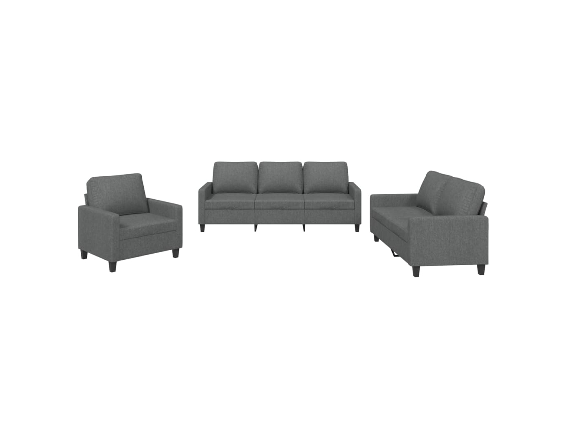 Sofa Set, Sofa Sets Vidaxl Cinzeto Tecido (n/a)