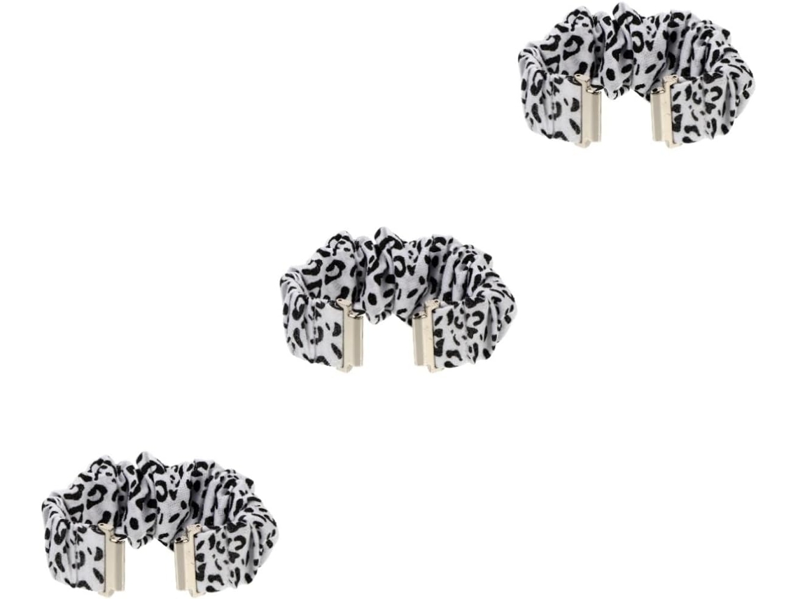 Conjunto De 3 Pulseiras Scrunchie Com Estampa Leopardo Para