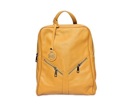 Mochila De Mulher Roberta M Rm Senape Pele Amarelo