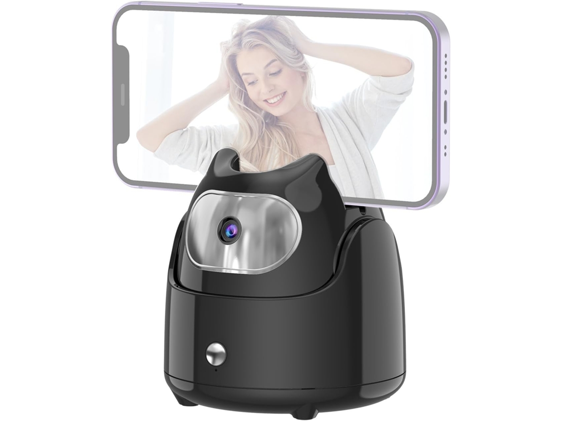 Estabilizador De Selfie Para Desktop Com Gimbal E Rastreamento Facial Automático Por Ia Câmera Robótica Rotação 360°
