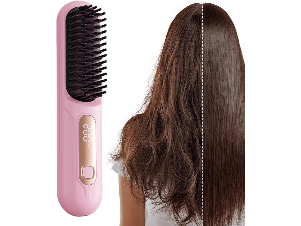 Prancha De Cabelo Portátil Com 3 Configurações Temperatura E Pente