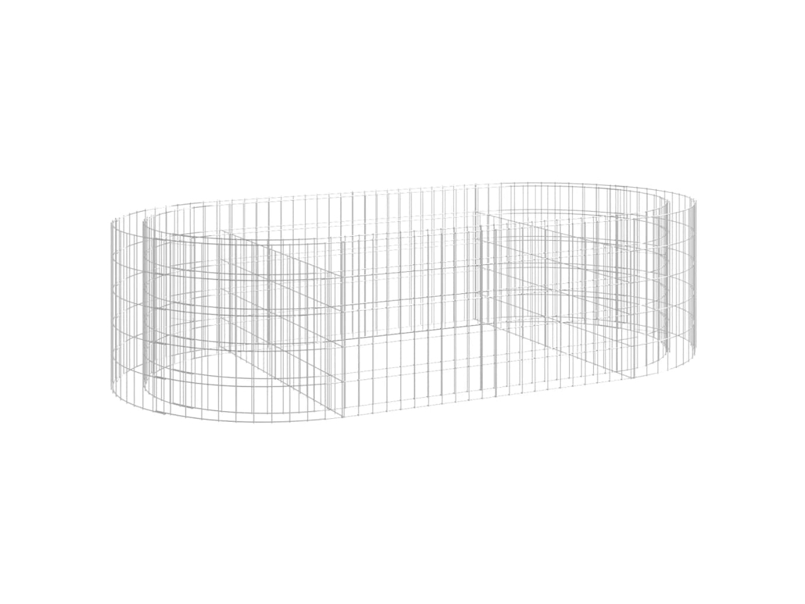 Gabion Raised Bed, Gabion Raised Beds Vidaxl Prateado Ferro (200 X 100 X 50 Cm)