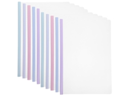 Magiclulu A4 Pastas plásticas transparentes à prova d'água com aplicador, conjunto de 10 peças sortidas, alfinetes para