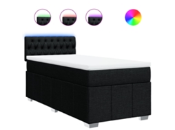 Box Spring Bed, Box Spring Beds Vidaxl Preto Tecido (90 X 200 Cm)