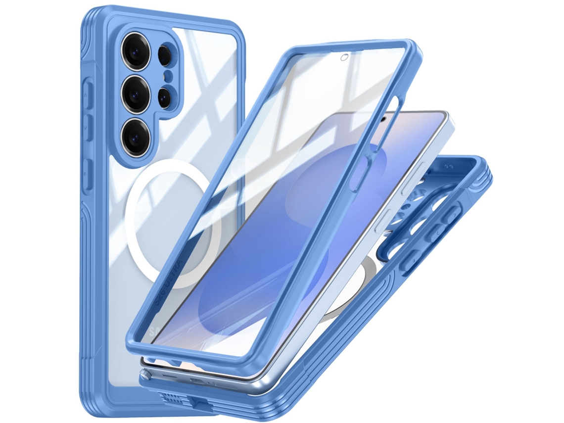 Capa Robusta Para Samsung Galaxy S26ultra Proteção 360, À Prova De Choque, Poeira Azul Panoona