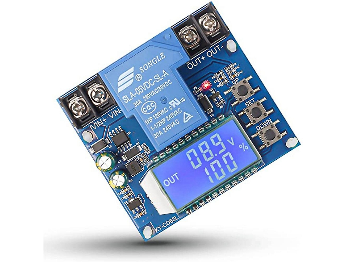 Protetor De Baja Tensión De 6v-60v, Interruptor De Desconexión Para Baterías De Plomo Y Litio Con Pantalla Lcd Azul