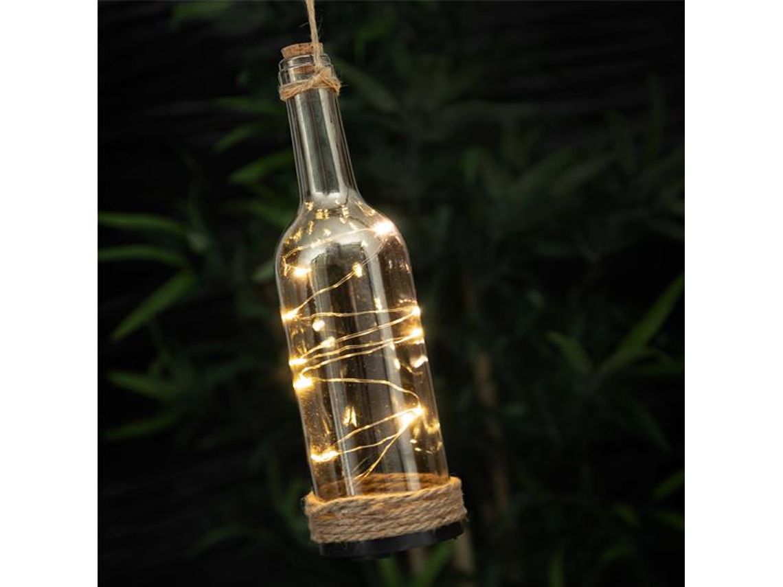 Garrafa de Vidro Decorativa com Led