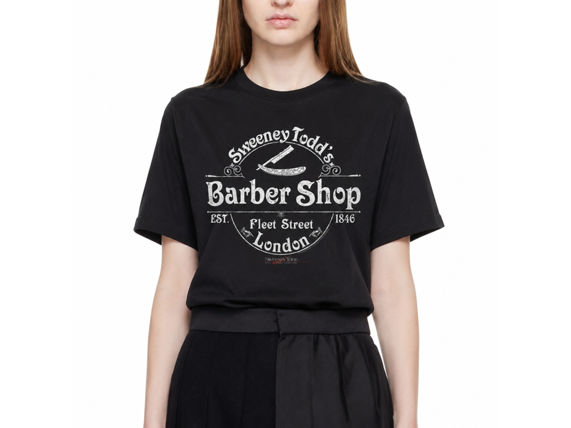 Rockinstone Sweeny Todd Barber Shop Black Adult T-shirt Size:xl