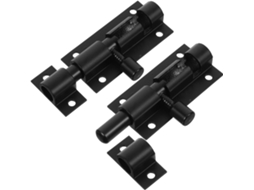 Conjunto De 2-trincos Deslizantes 2-polegadas Em Liga Alumínio Preto Portão