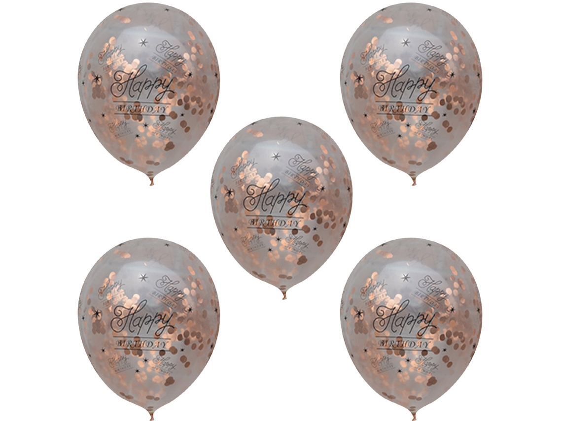 Balões de Látex 5 Pçs para Aniversário 30, 40, 50 Rosa Vermelho LAXISCREED