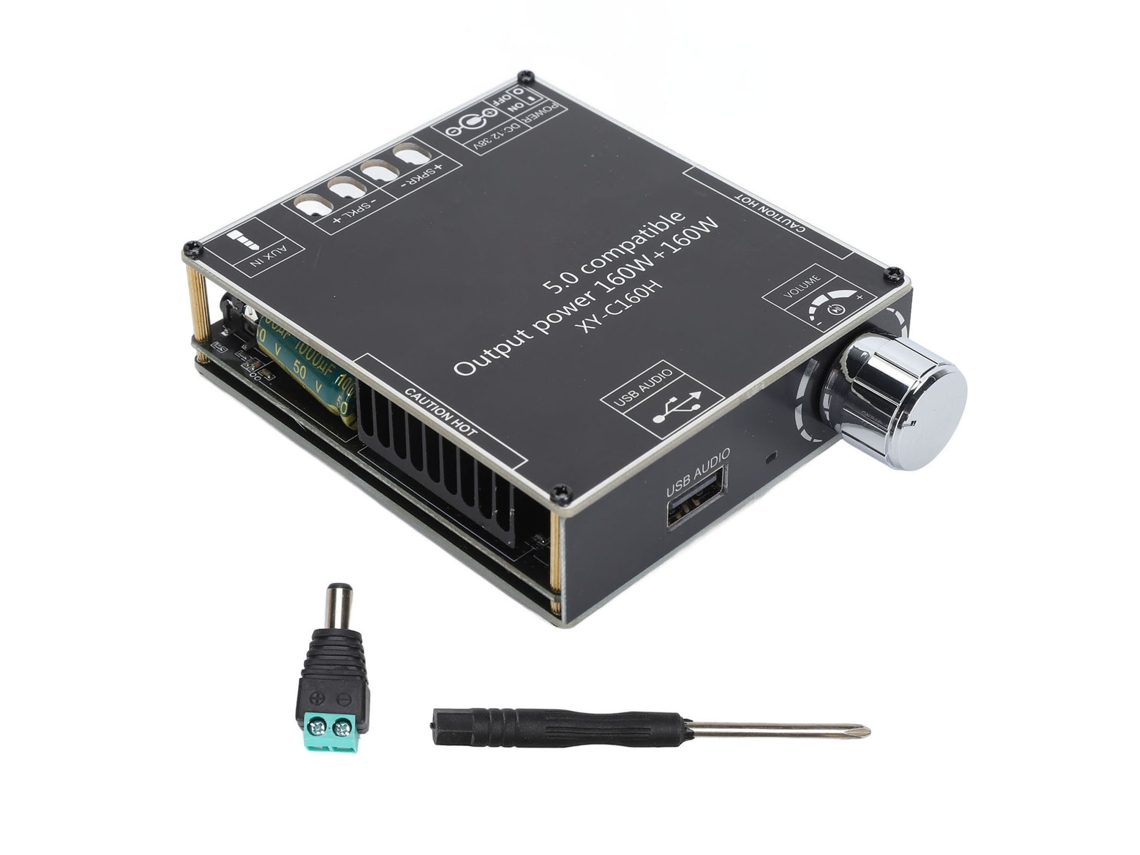Aetheria placa Amplificadora Bluetooth 2.0 Canais Tda7498e 160w+160w Módulo com App Controle Usb Aux