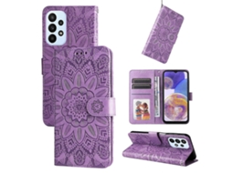 Capa De Celular De Couro Com Estampa De Girassol Para Samsung Galaxy A23 4g/5g / M23 5g / F23 5g