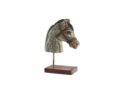 Figura Decorativa DKD Home Decor Cavalo Ferro Madeira de mangueira (24 x 12 x 35 cm)