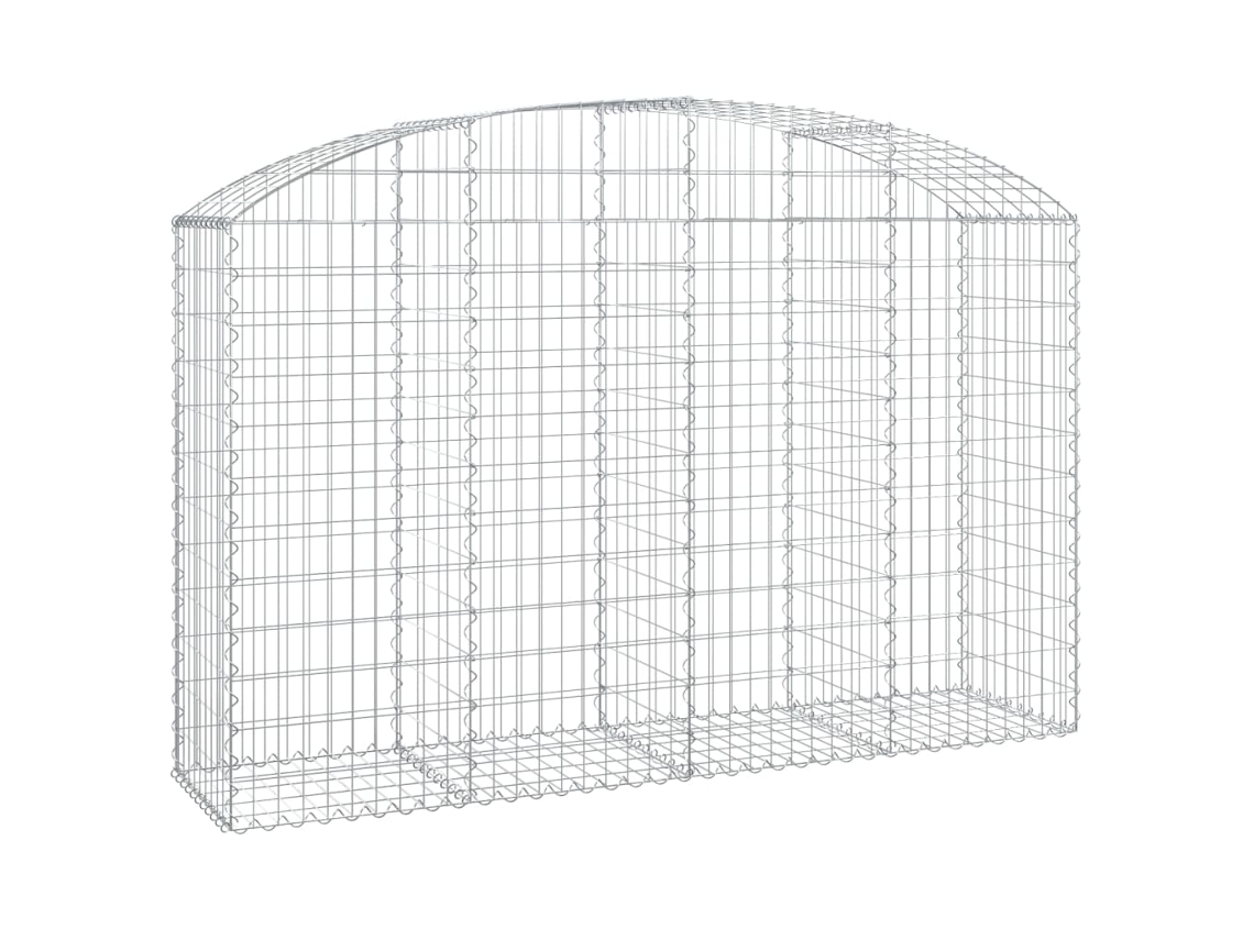 Gabion Basket, Gabion Baskets Vidaxl Prateado Ferro (200 X 50 X 120/140 Cm)