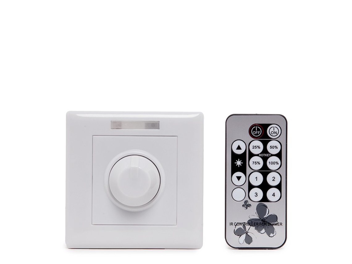 Dimmer LED 12-24Vdc ? 96-192W Controle Controlo Remoto GREENICE