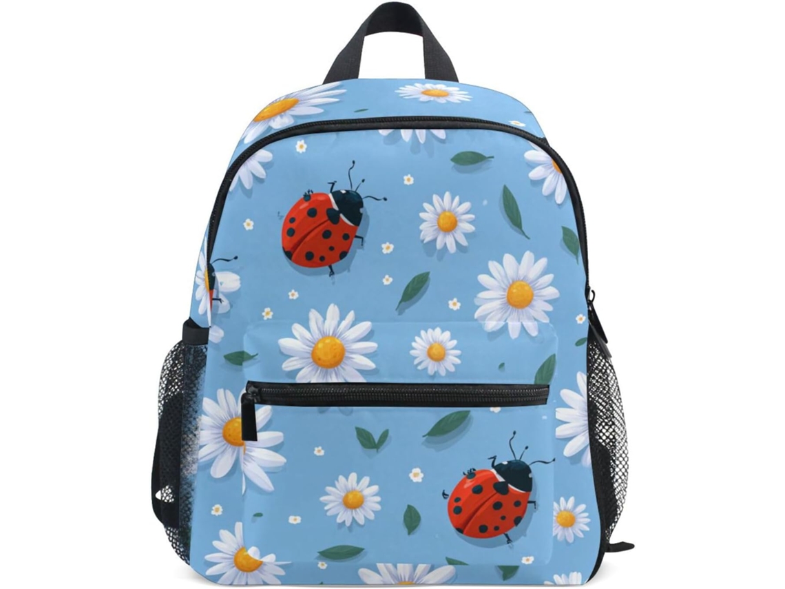 Mochila Infantil Wudan Para Meninos Com Bolsos, Mochila De Camping Infantil, Joaninha Vermelha, Tamanho M