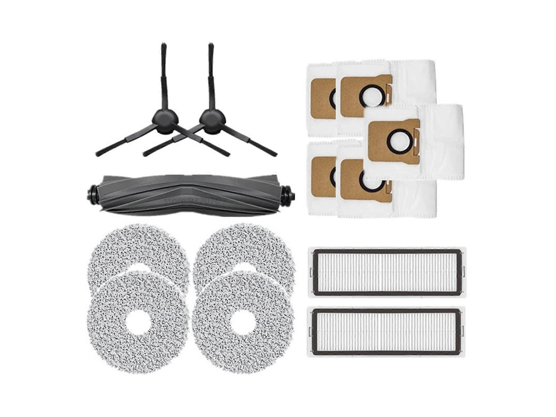 2x Robô Acessórios Peças Para Dreame Bot L10s Ultra / X10 Robótico Principal Escova Lateral Filtro, Black
