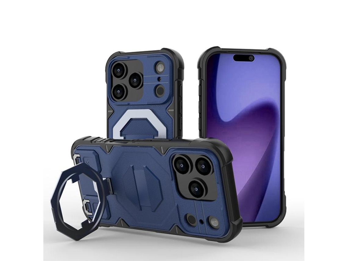 Capa De Câmara Zruxe Compativel Com Iphone 17 Pro Max (suporte Magsafe - Alça - Azul Safira)