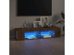 Vidaxl Móvel de Tv com Luzes Led 135x39x30 Cm Cor Carvalho Castanho