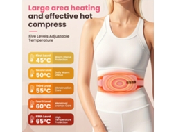 Almofada de Massagem Elétrica Portátil, com Cinco Configurações de Temperatura e Quatro Níveis de Vibração, para Design Aquecido, Compacto STELASPLEN