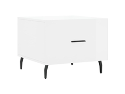 Mesa de Centro Madeira Processada Branco Brilhante MAISON EXCLUSIVE (50x50x40 cm)