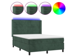 Box Spring Bed, Box Spring Beds Vidaxl Verde Veludo (140 X 200 Cm)