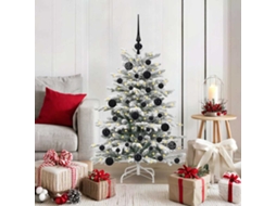 Vidaxl Árvore De Natal Articulada Artificial Branco 120 Cm Pe E Pvc
