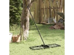 Vidaxl Rato De Nivelamento De Jardim Preto Aço Revestido A Pó