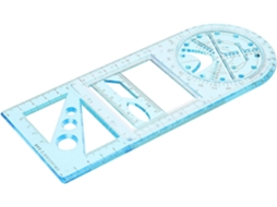 Régua Geométrica De Plástico Toyvian Para Desenho Matemático, Resistente E Antitorção, Ideal Para Estudantes E Criação