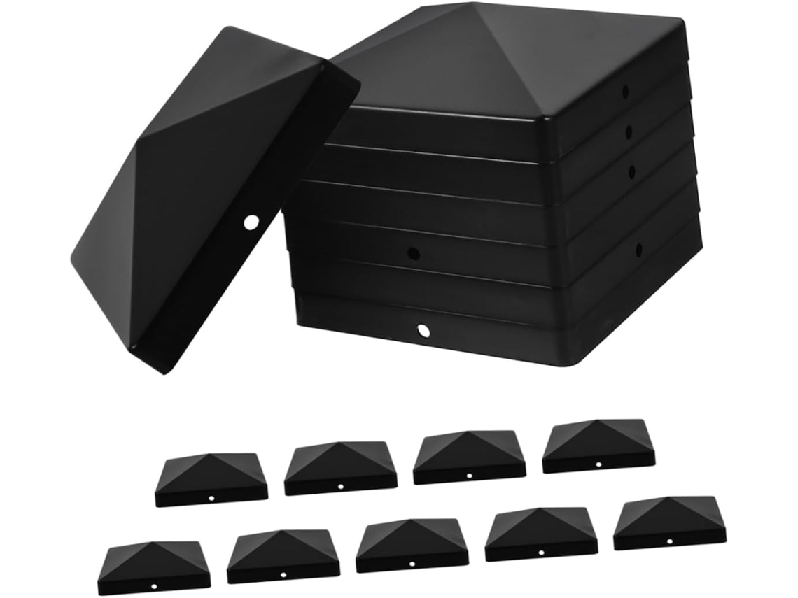 Conjunto De 16 Postes Decorativos Quadrados De Plástico Para Cerca, Com Parafusos Inclusos.