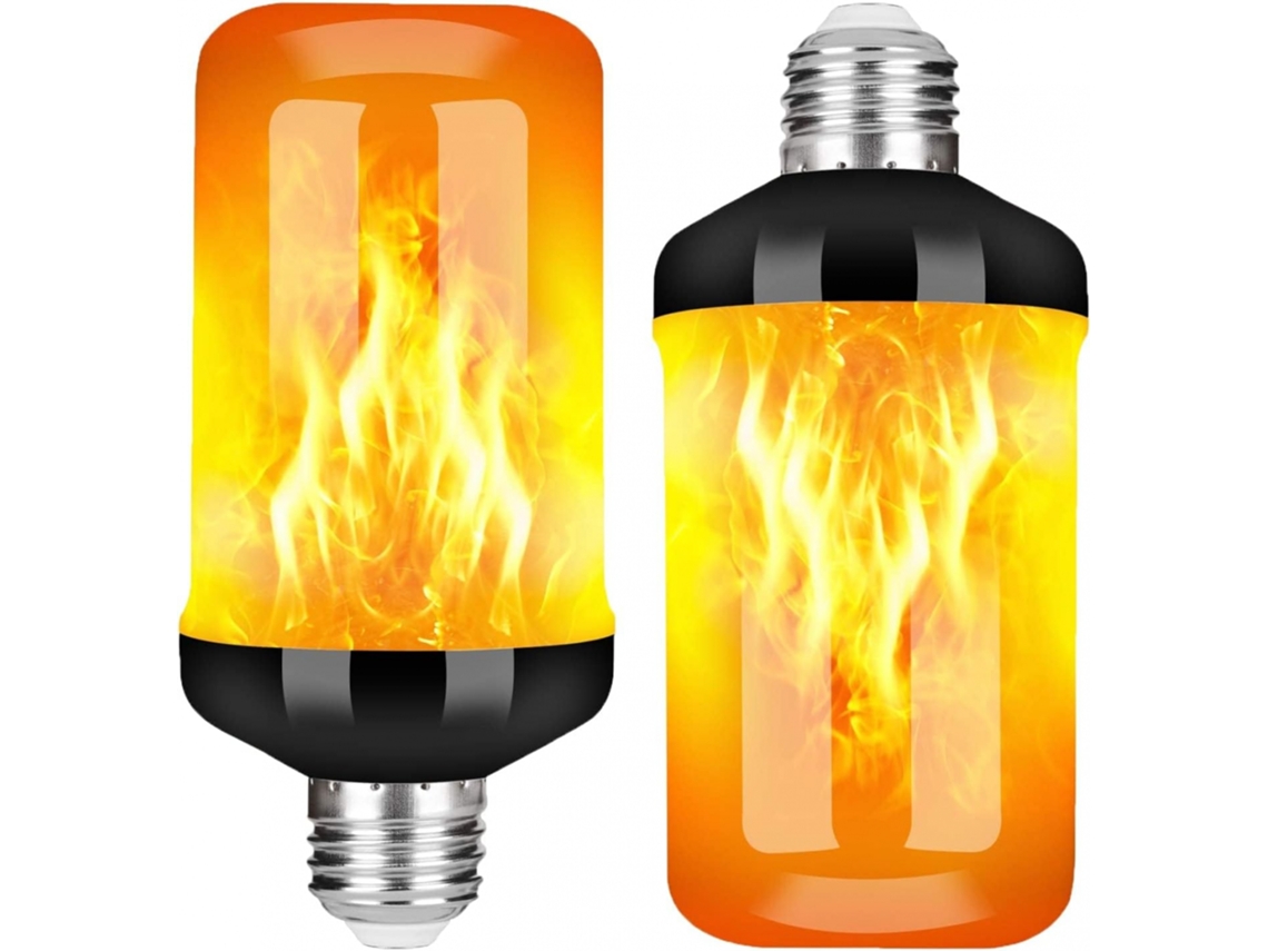 Lâmpada Led E27 com Efeito de Chama e 4 Modos Iluminação, Lâmpadas Decorativas para Uso Interno e Externo BRILVIBERA