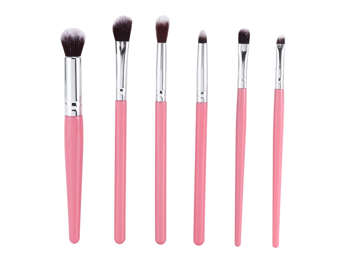 Conjunto De Pinceis Maquiagem Com Sombras Olho E Contorno Rosto