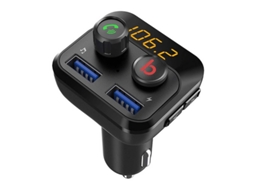 Transmissor Fm Bluetooth 5.0 com Portas Usb Duplas e Interruptor de Graves para Chamadas Viva-Voz e Proteção Múltipla YIZHOOD Petro