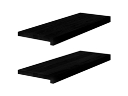 Vidaxl Soleiras Da Janela 2 Pcs 70x30x2 Cm Carvalho Castanho-preto