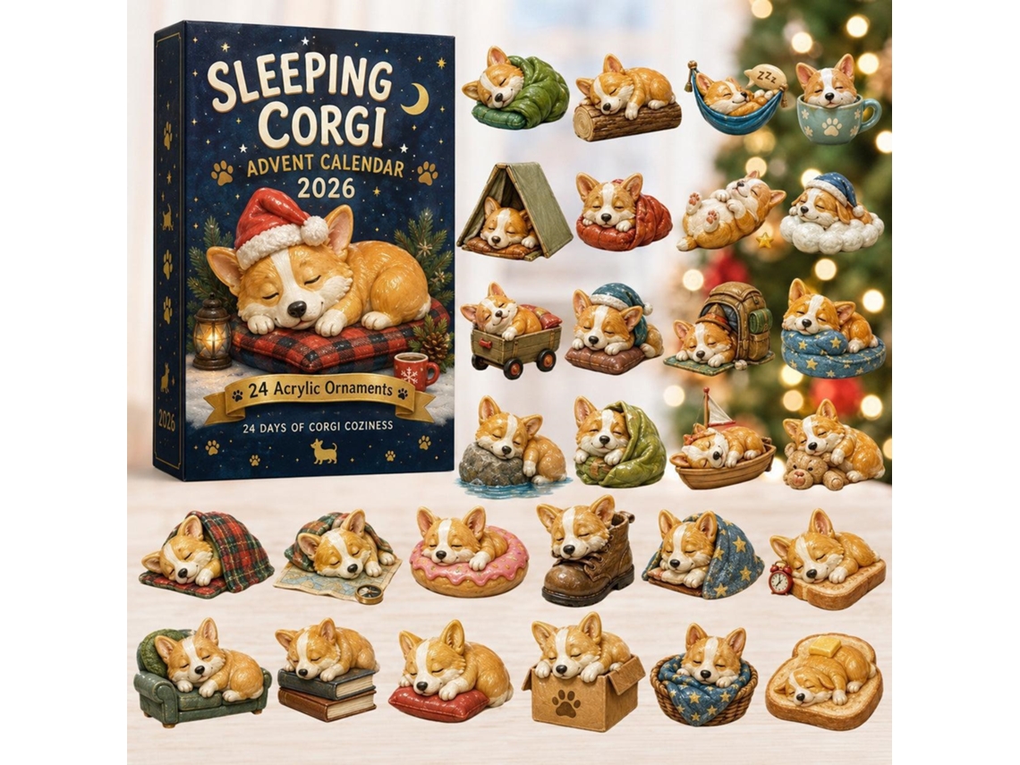Calendário Do Advento 2d 2026 (corgis A Dormir)