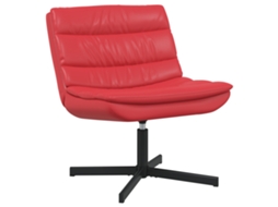Conjunto 1 Cadeira Giratória Vidaxl Vermelho Couro Sintético (63 X 75 X 76 Cm)